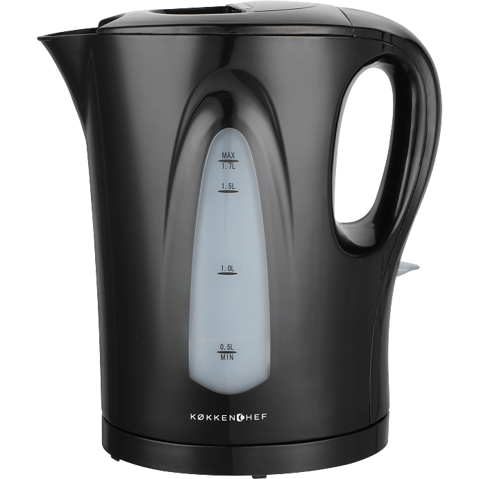 Køkkenchef elkedel 1,7 liter - sort