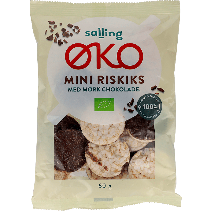 Riskiks m. mørk chokoladeovertræk øko