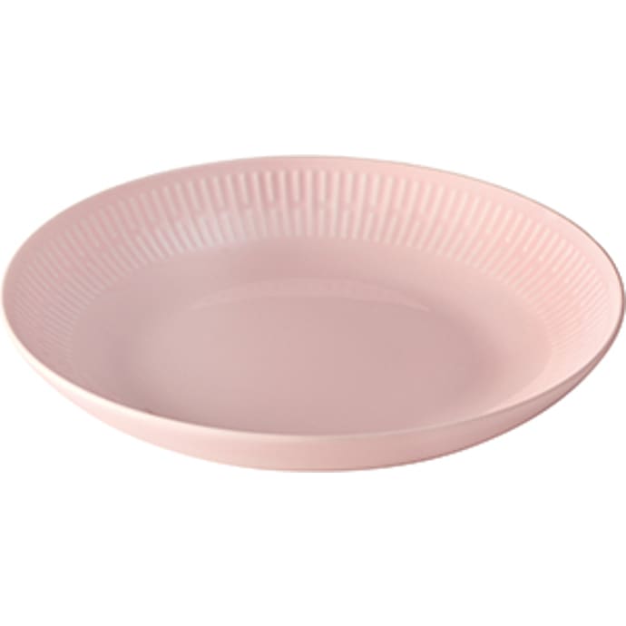 Relief suppetallerken porcelæn 22 cm - rosa