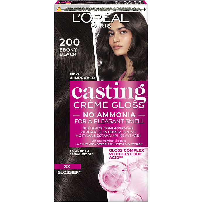 Toningsfarve 200 Ebony Black m. royal jelly u. ammoniak