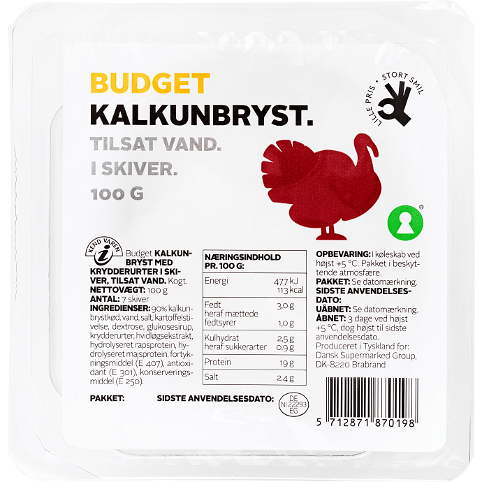 Kalkunbryst i skiver