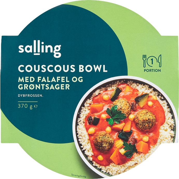 Couscous m. falafel og grøntsager