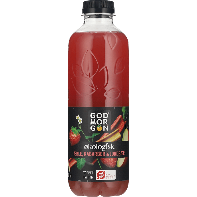 Juice m. æble, rabarber og jordbær øko