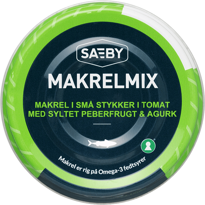 Findelt makrel i tomat m. peberfrugt og agurk