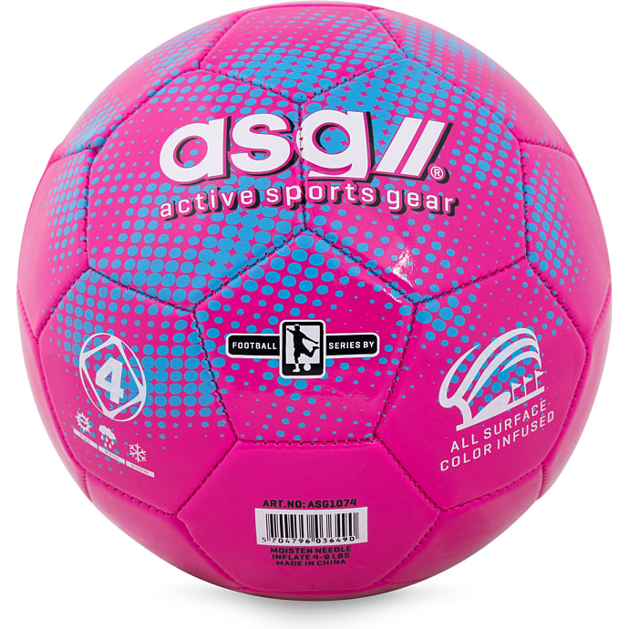ASG fodbold str. 4 - pink/blå