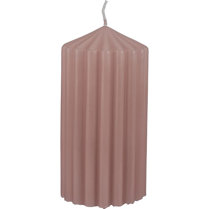 Rillet bloklys 6,8x13 cm - Lyng