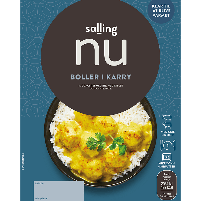 Boller i karry m. ris