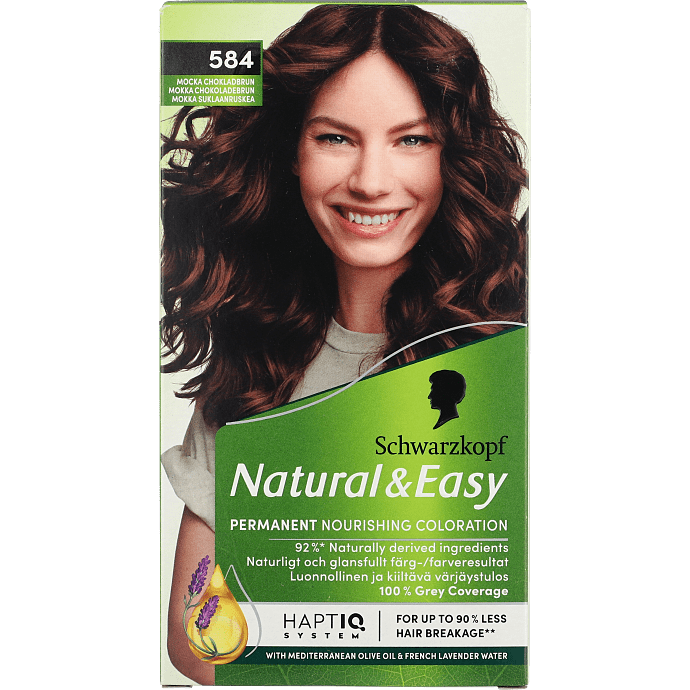 Permanent hårfarve 584 Mokka Chokoladebrun m. olieserum