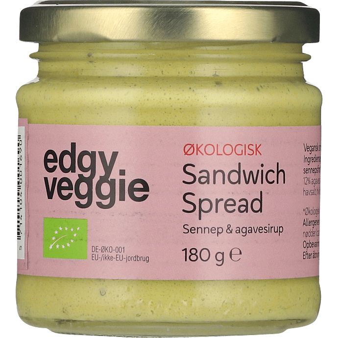 Smørepålæg m. sennep og agavesirup vegansk øko