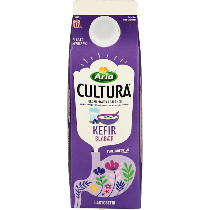 Kefir m. blåbær 2,3% fedt laktosefri