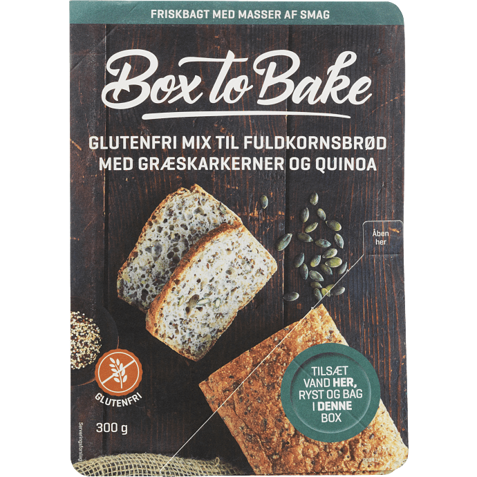 Fuldkornsbrød m. græskarkerner og quinoa glutenfri