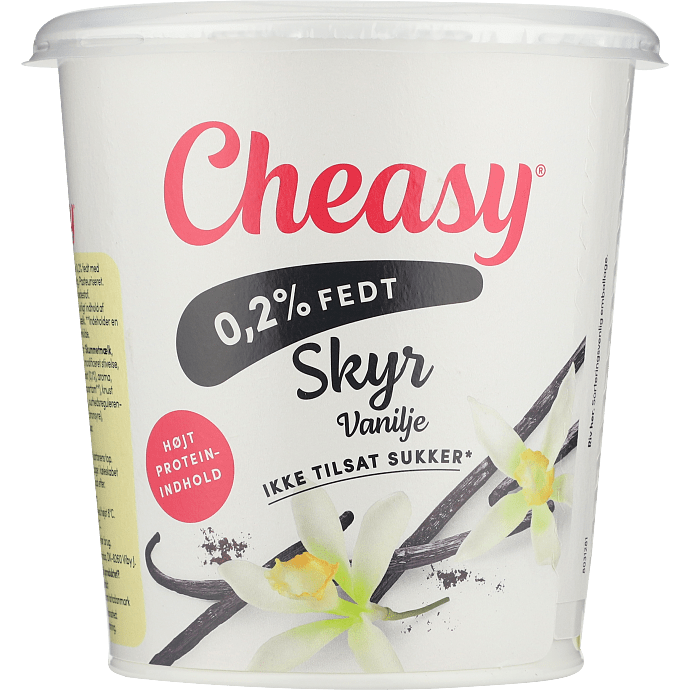 Skyr m. vanilje 0,2% fedt u. tilsat sukker
