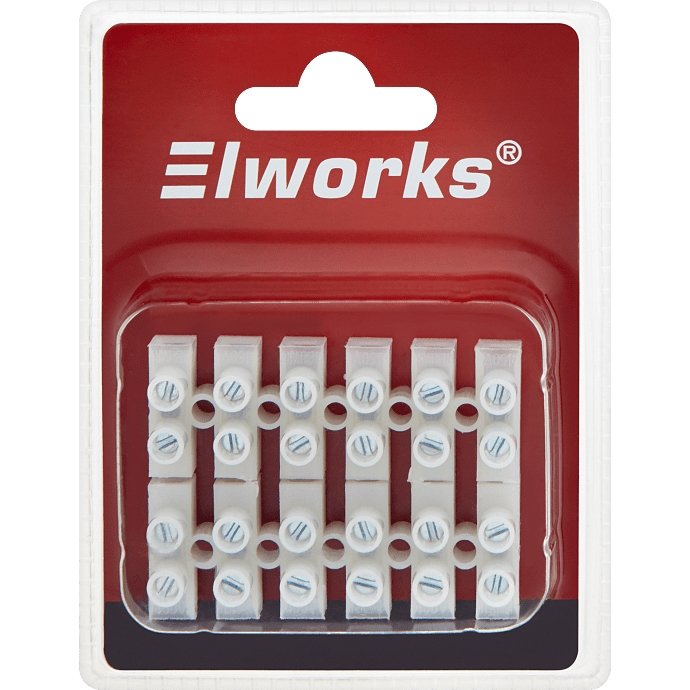Elworks klemrække 2 stk. 6-polet