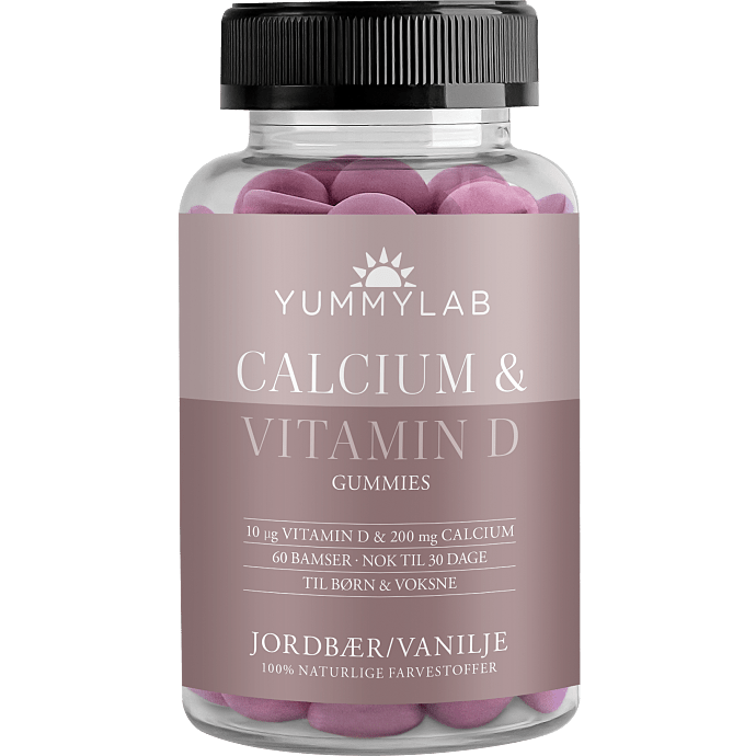 Vitamin vingummi m. jordbær- og vaniljesmag