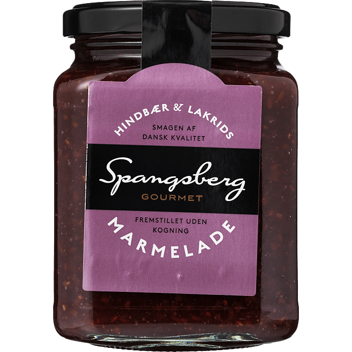 Hindbær- og lakridsmarmelade