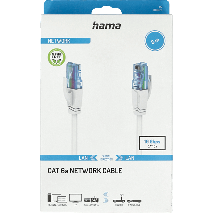 Hama&nbsp;network CAT6 10 gbit/s u/utp 5 meter