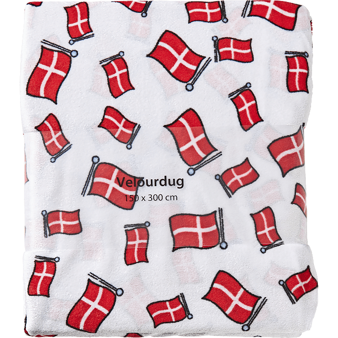 Nervøs velour dug med flag
