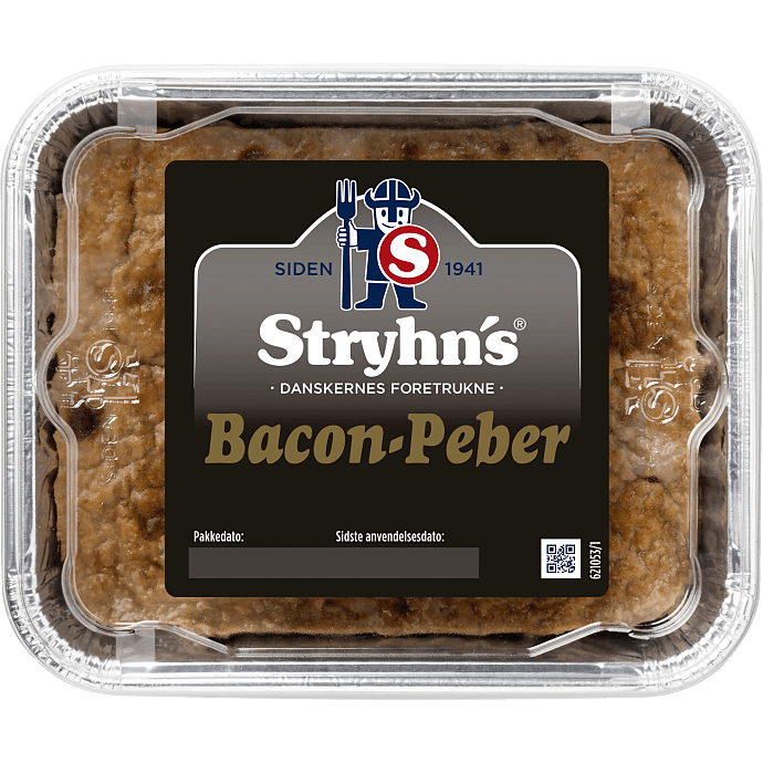 Leverpostej m. bacon og peber