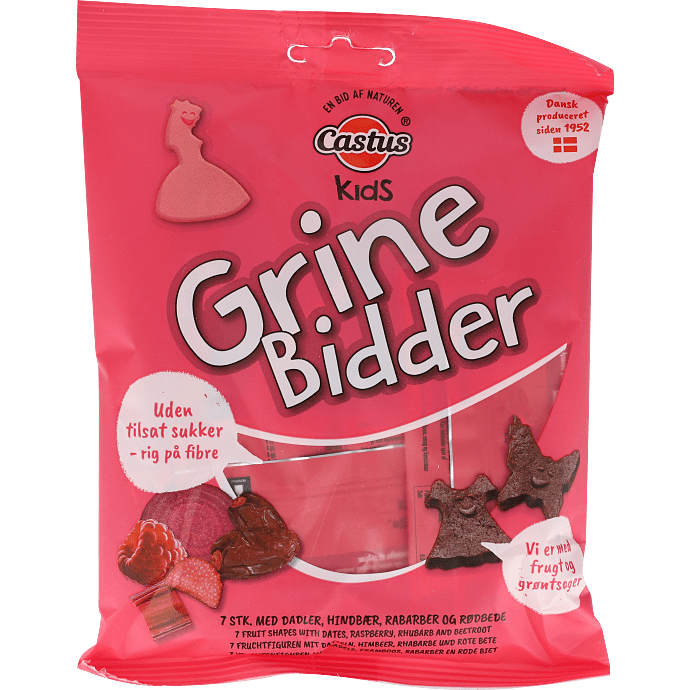 Frugtsnacks m. rødbede, hindbær og rabarber