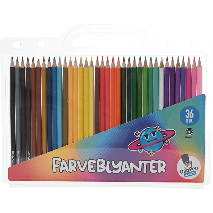 Danpen junior farveblyanter hexo 36-pak