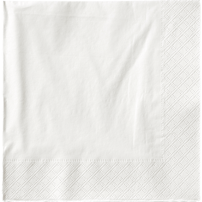 Salling ensfarvede servietter 40x40 cm 50-pak - hvid
