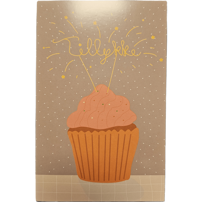 Salling kort med kuvert - cupcake
