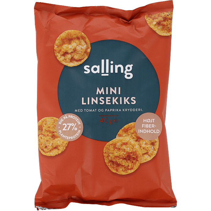 Mini linsekiks m. paprika og tomat