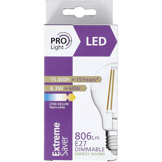 Prolight LED pære A60 E24 - dæmpbar