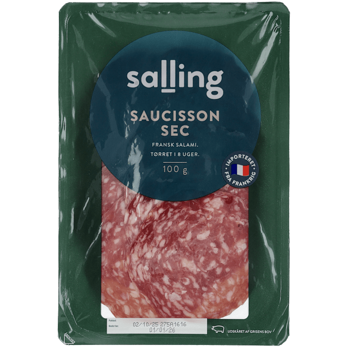 Tørret fransk salami i skiver