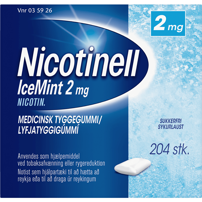 Nikotintyggegummi Icemint sukkerfri