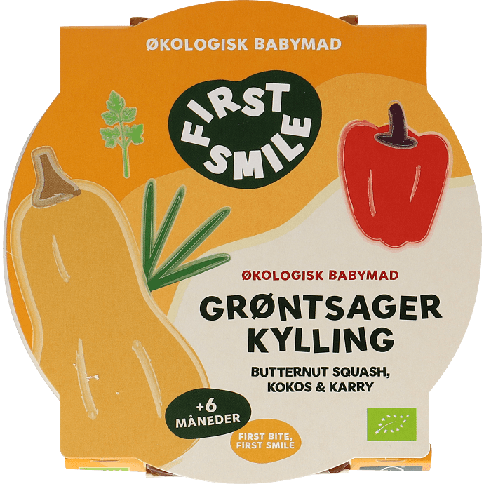 Mos m. kylling, butternut squash, kokos og karry øko