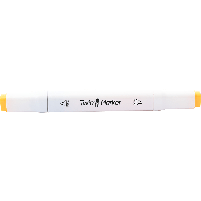 Danpen twin marker lemon gul farve 35