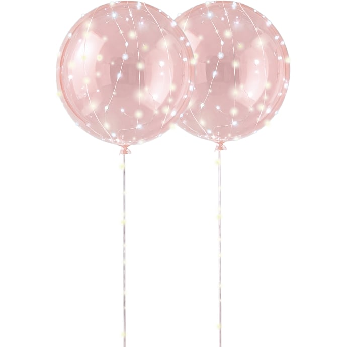 Salling LED ballon Ø:45 cm 2-pak - Rose pastel