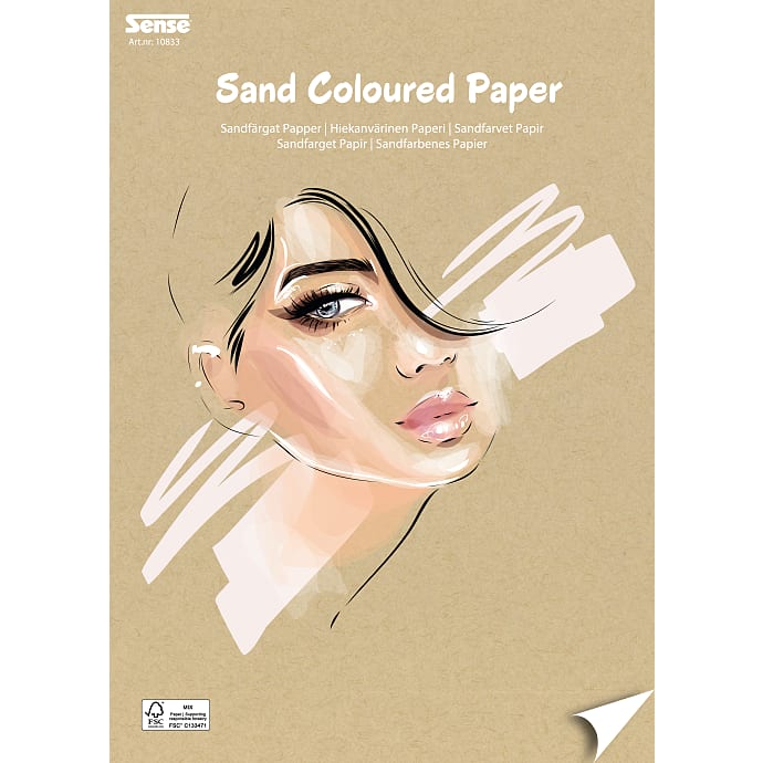 Sense A4 sandfarvet papir 30 ark
