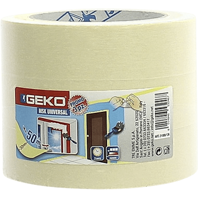 GEKO malertape 50 meter 3-pak