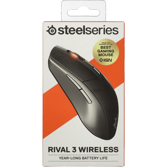 SteelSeries Rival 3 Wireless - mus - 2.4 GHz, Bluetooth 5.0 - mat sort