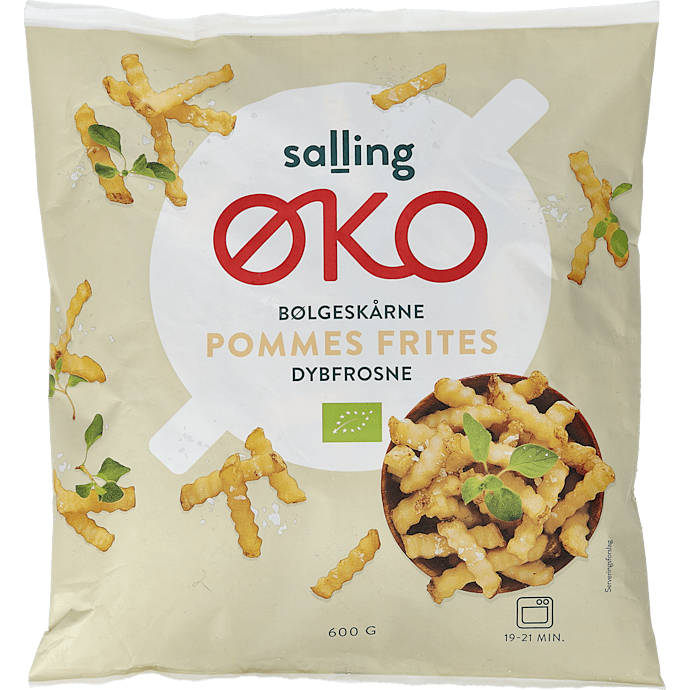 Bølgeskårne pommes frites øko