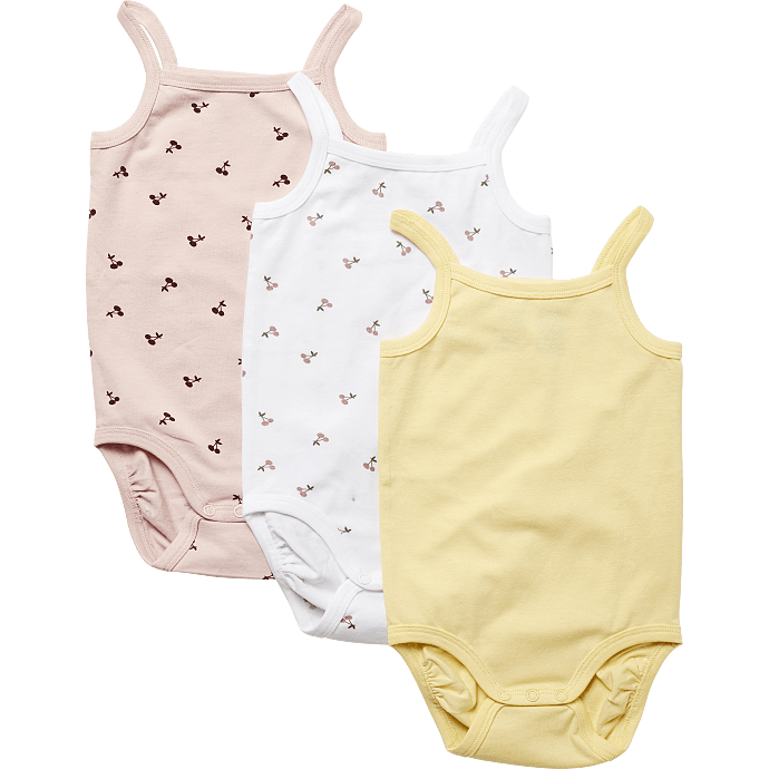 VRS baby 3-pak body str. 74 - printet/gul