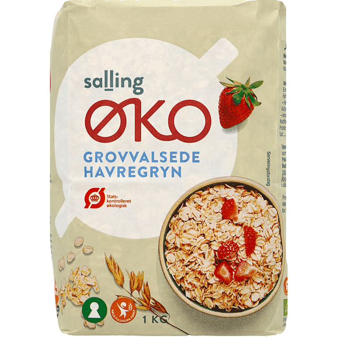 Grovvalsede havregryn øko
