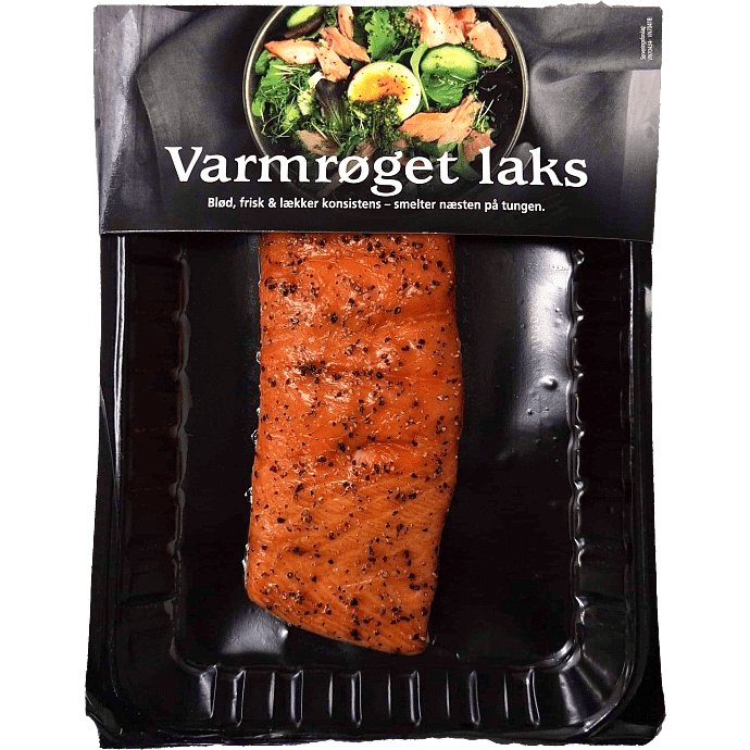 Varmrøget laks m. peber