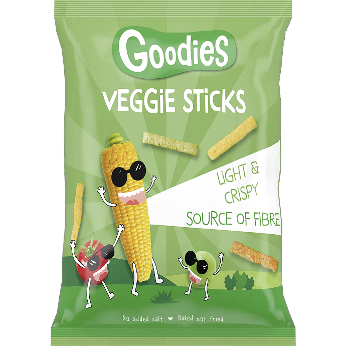 Majs-, ærte-, ris- og tomatsnacks