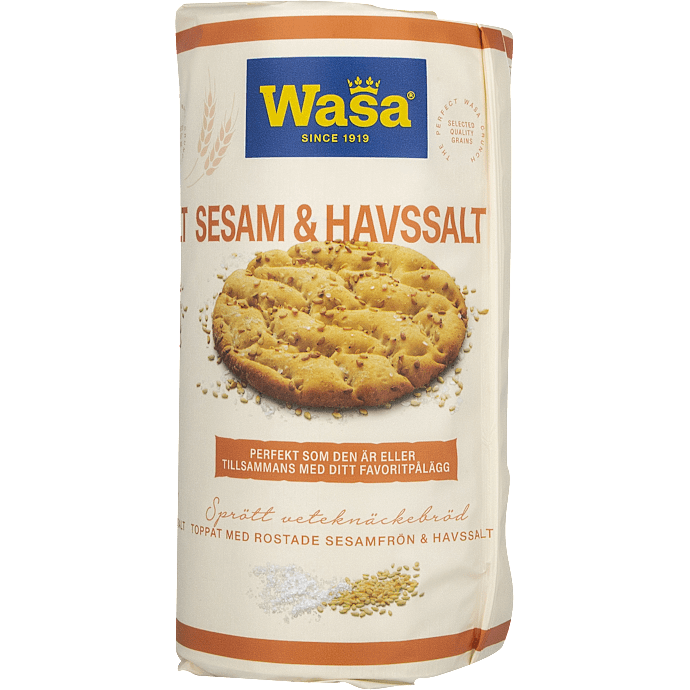 Hvedeknækbrød m. sesam og havsalt