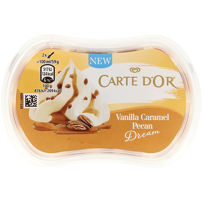 Mælkeis m. karamel og pecannødder