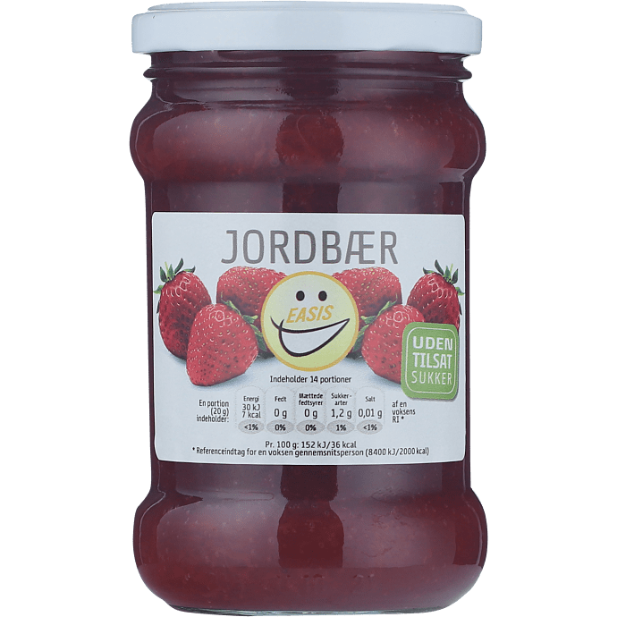 Jordbærmarmelade u. tilsat sukker