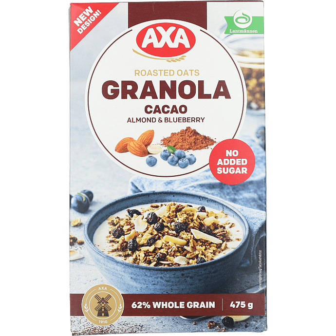 Granola m. kakao, mandler og blåbær
