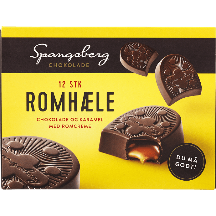 Mørk chokolade m. karamelcremefyld og rom
