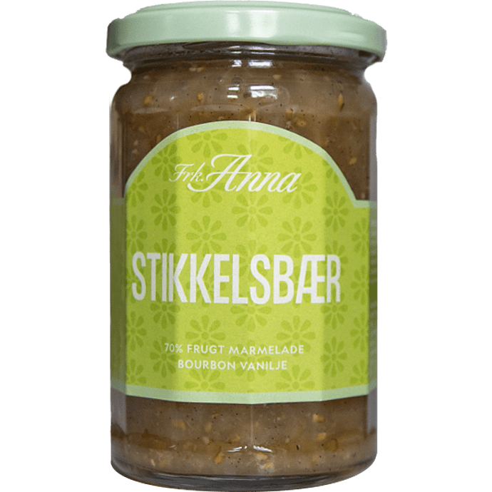 Stikkelsbærmarmelade m. æble- og vanilje