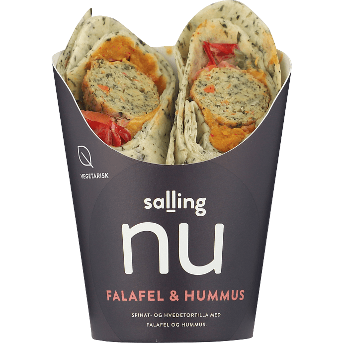 Wrap m. falafel og hummus