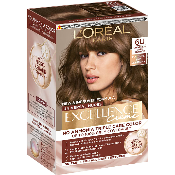 Permanent hårfarve 6U Dark Blond