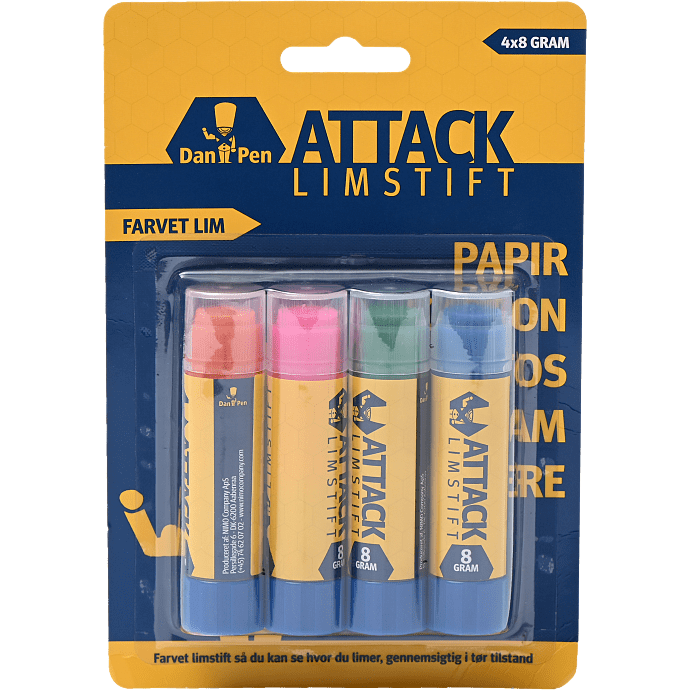 Danpen attack limstift 4-pak